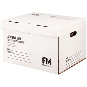 Stationery: Jumbo White Archive Box