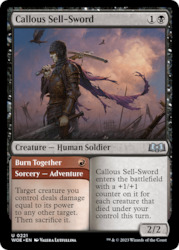 Callous Sell-Sword // Burn Together [Wilds of Eldraine]