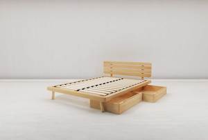 Furniture: Boston Queen Flexi-Slat Bed With 2 x Storage Drawer