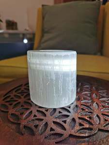 Womenswear: Selenite Round Tealight Candle Holder