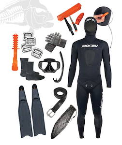 Skin diving equipment: Gathering Package Black