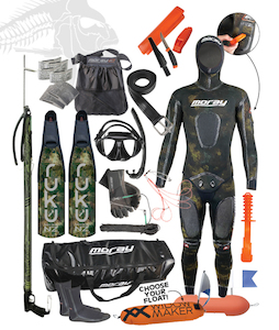 Skin diving equipment: Elite Spearfishing Package Camo