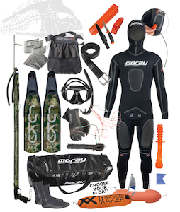 Skin diving equipment: Elite Spearfishing Package Black