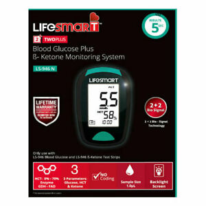 LifeSmart Blood Glucose plus Ketone Monitoring System (Bluetooth Option Available)