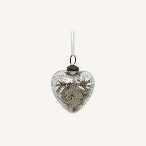 Furniture: Pressed Glass Heart Silver