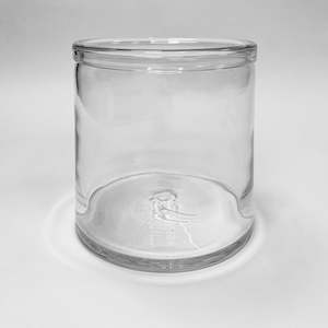 Glass Vase with Rolled Rim Large