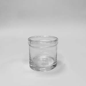 Glass Vase with Rolled Rim Small