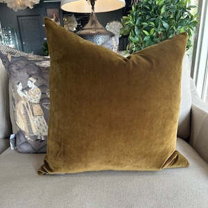 Furniture: City Velvet Ochre Cushion