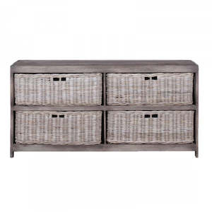 Furniture: Cane Basket Buffet