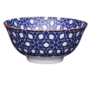 Furniture: Blue Floral Bowl