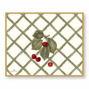 Cherry Canvas Paper Placemat Pad