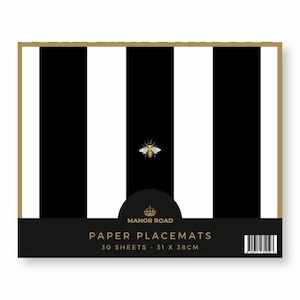 Striped Bee Paper Placemat Pad