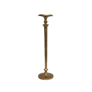 Hammered Pillar Candlestick - Medium