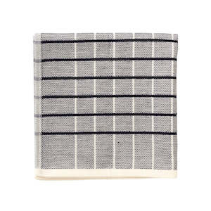 Furniture: Tea Towel Small Squares - Navy Blue