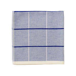 Furniture: Tea Towel Big Squares - Baja Blue