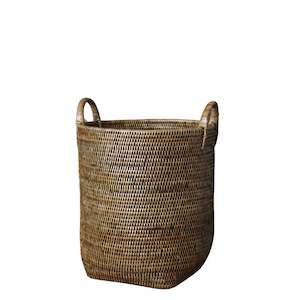 High Rattan Basket with Handles