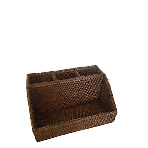 Rattan Desk Organiser