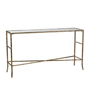 Furniture: Gold Mirror Top Console