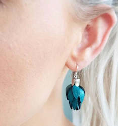 Wild Flower Bud Earrings -Dark Teal in your choice of Earring fitting and colour