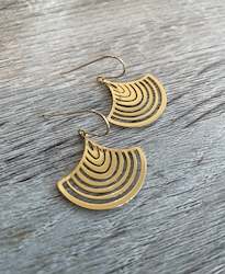 Gold or Silver Luxe fan Earrings