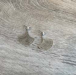 Gold or Silver Luxe fan Earrings