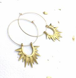 Jewellery manufacturing: Solar Spike Hoop Earrings