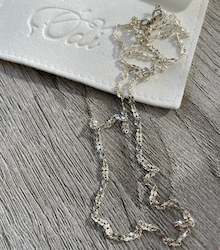 Sterling Silver Necklace- multi faceted design