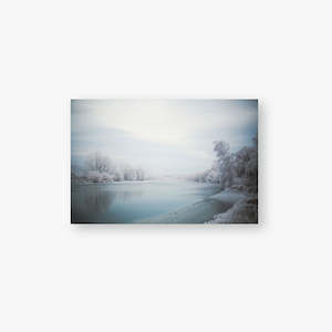 Books: Hoarfrost on Lake Ruataniwha Photo Print