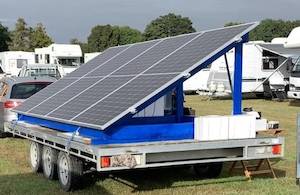 Solar trailer and portable systems: Portable off-grid.nz system “Plug´n´Free…