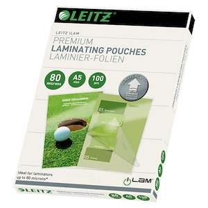 LEITZ LAMINATING POUCH A5 80 MICRON PK100