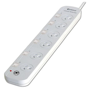 Power Boards And Surge Protectors: Sansai 6 Way Surge Powerboard with Individual Switch