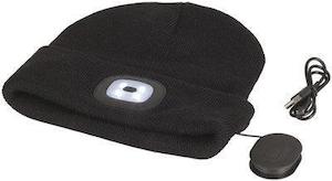 Kitchen appliance wholesaling - household electric: Black Beanie with Bluetooth® Speakers and LED Torch