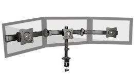 Brateck 13-27" Triple Monitor Stand with Clamp Base