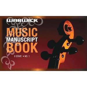 Warwick Music Book No 1 20 Leaf 6 Stave Ruled 155x245mm