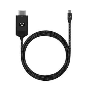 MOYORK CORD 2m USB-C to HDMI A Male Nylon Cable- Raven Black