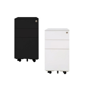 Mobel Milano 300 Slimline 2-Drawer and File Mobile Storage Unit