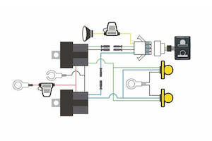 Megatom Wiring Loom - Suits Set of 2 Megatom Lights