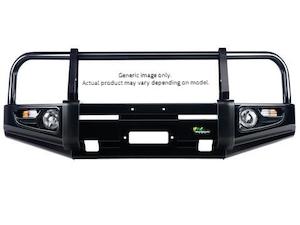 Nissan Navara Np300: Commercial Deluxe Bull Bar - 50mm Loop Bar with Fog Lamps