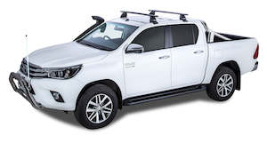 Vortex 2500 Black 2 Bar Roof Rack - Clamp Mount - Toyota Hilux 2015+