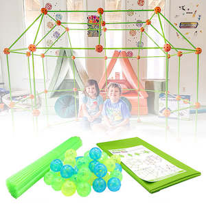 121-Piece DIY Kids Tent Building Toy Kit