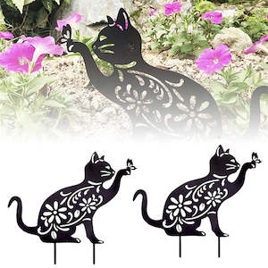 Cat Garden Metal Garden Sculpture