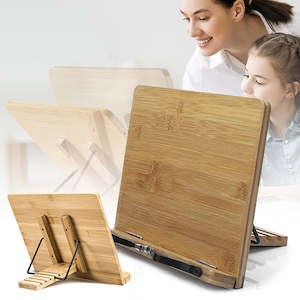 Bamboo Book or Tablet Stand