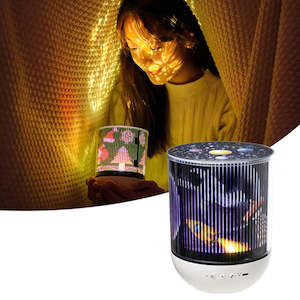 Internet only: USB Rechargeable Rotating Night Lamp and Wireless Speaker