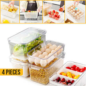 Stackable Refrigerator Organisers - 4 Pack