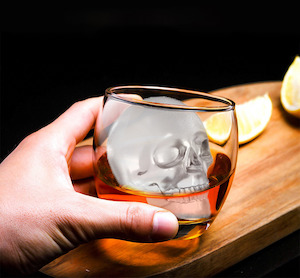 Large 3 D Silicone Skull Ice Mold