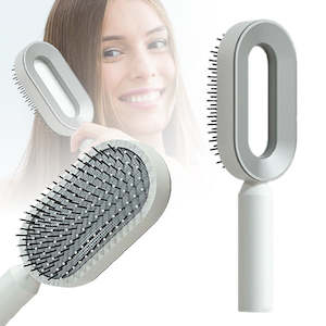 Self-Cleaning Hair Comb with Holder