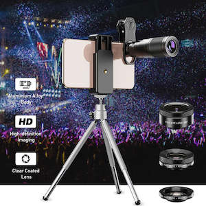 Internet only: 4-in-1 Mobile Phone Camera Lens Kit 22x Monocular Telescope