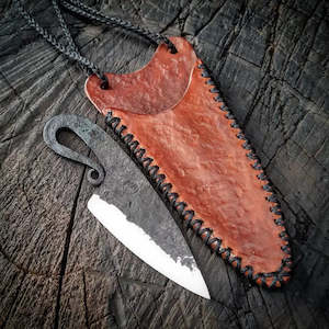 Knives By Benjamin Madden: Neck Knife - Light Brown Sheath