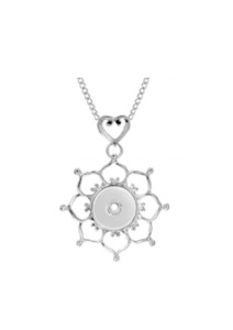 20 mm Stylised Flower Pendant & Necklace