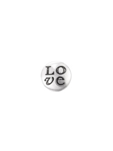 12mm Silver-Toned Love Snap